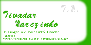 tivadar marczinko business card