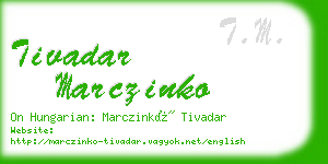 tivadar marczinko business card